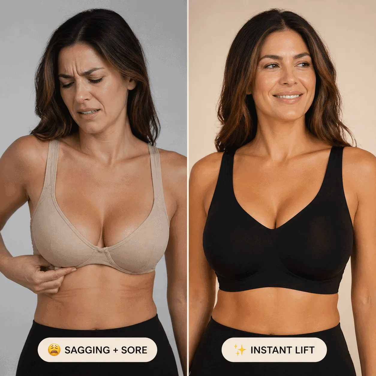 Lifts Heavy Busts Instantly, No Underwire