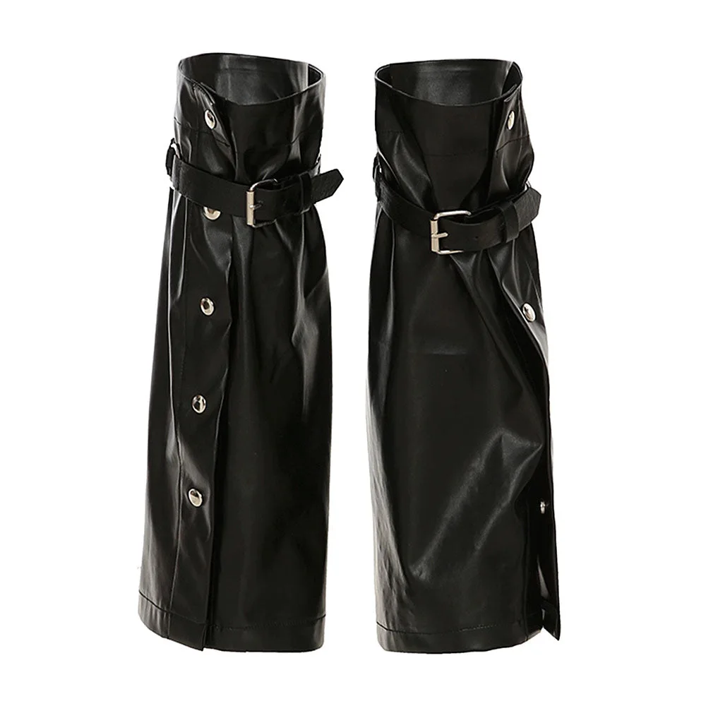 Grunge Leather Leg Warmers — view 1