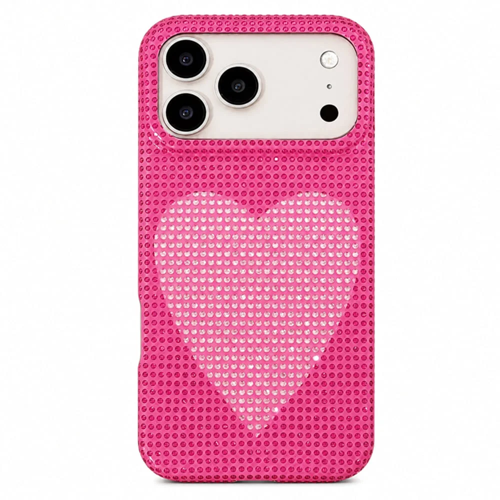 Y2K Heart Rhinestone iPhone Case — view 1