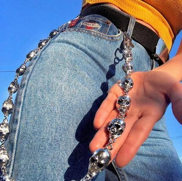 Skull Head Belt Chain — view 1 Skull Head Belt Chain — view 1