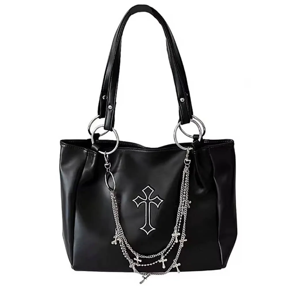 Grunge Aesthetic Cross Tote Bag — view 1