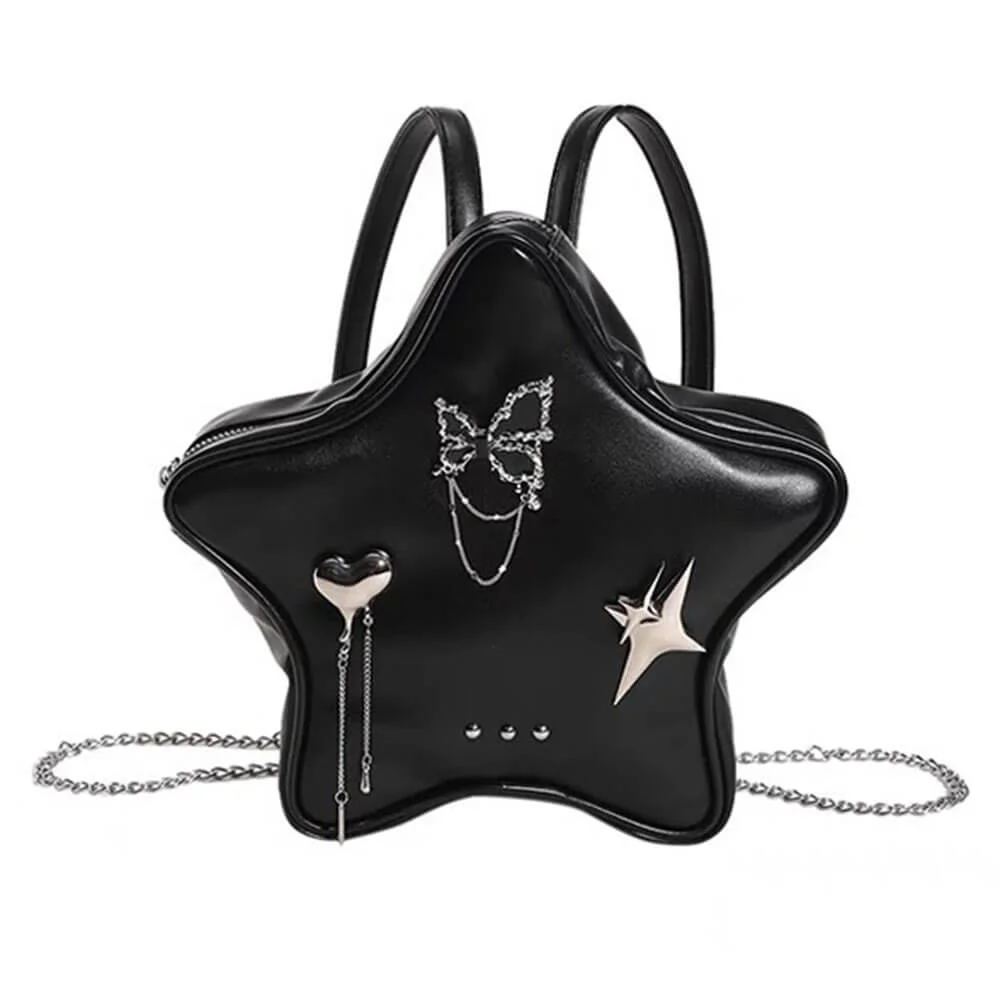 Grunge Star-Shaped Mini Backpack — view 1