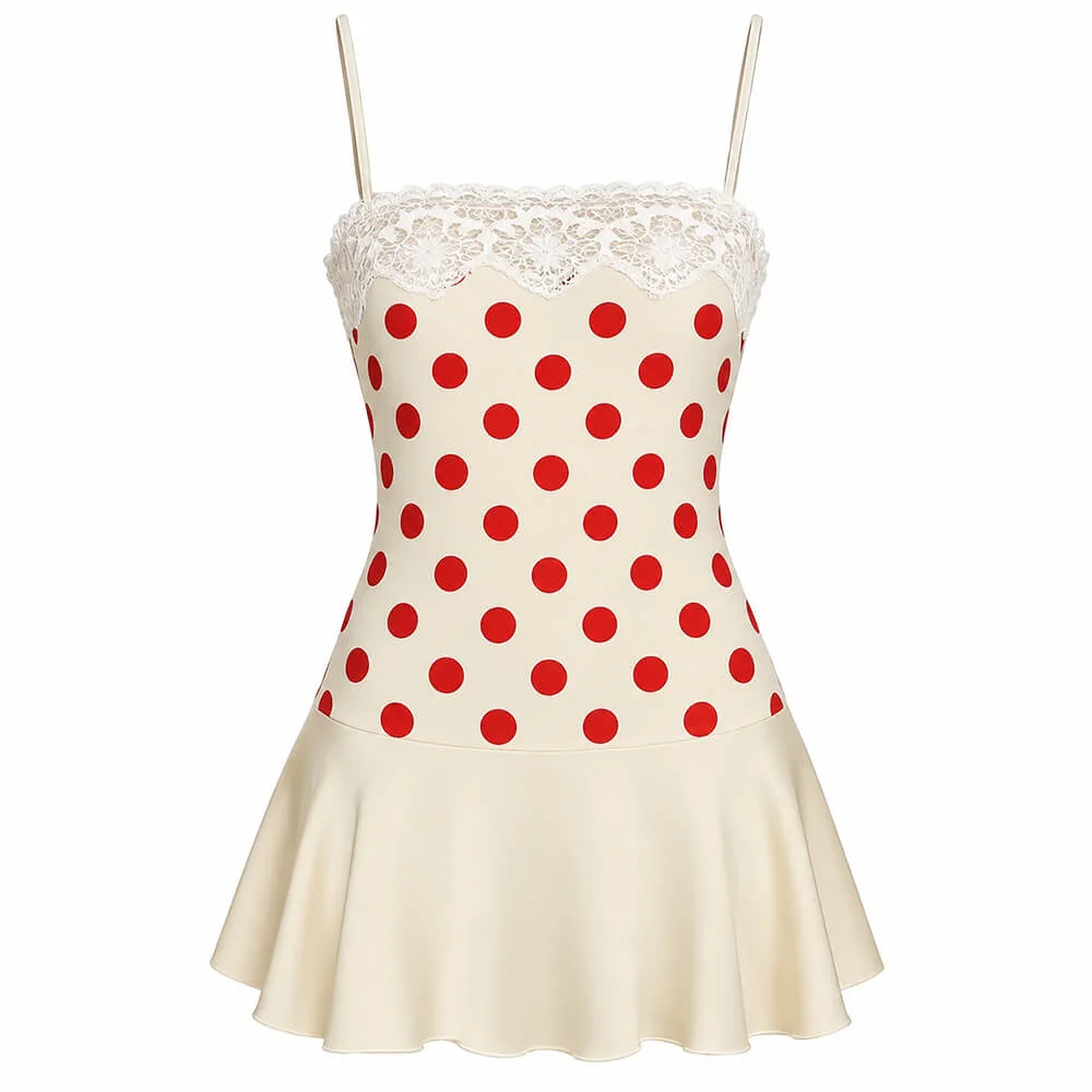 Cherry Darling Polka Dot Mini Dress — view 1
