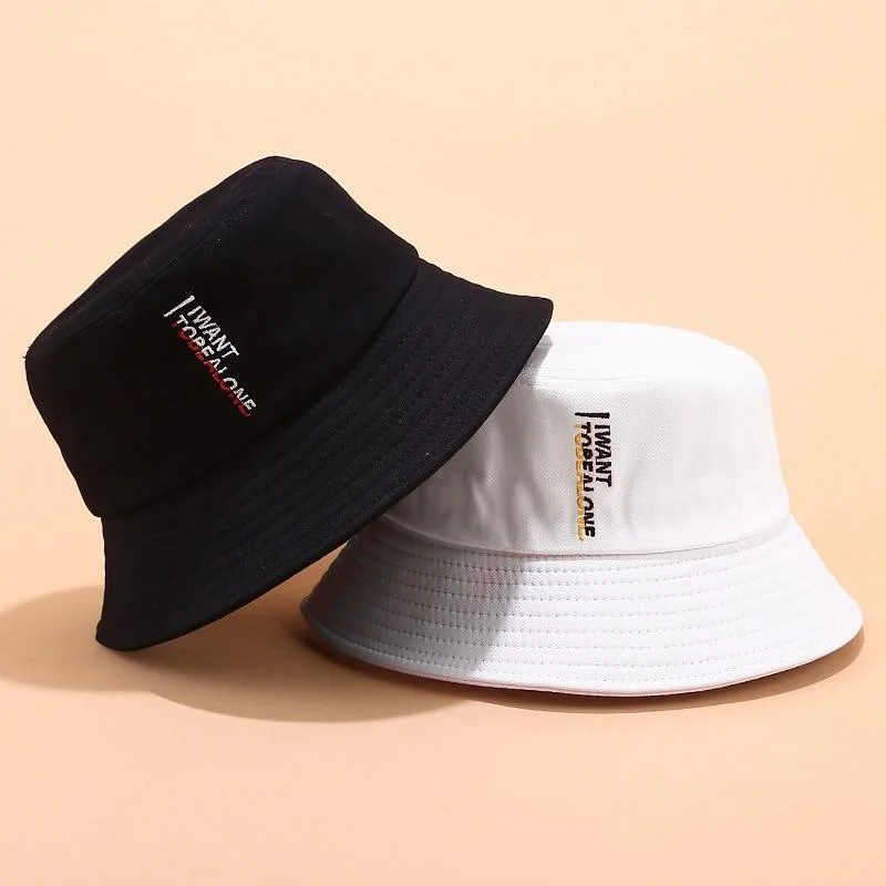 I Want to Be Alone Bucket Hat — view 1