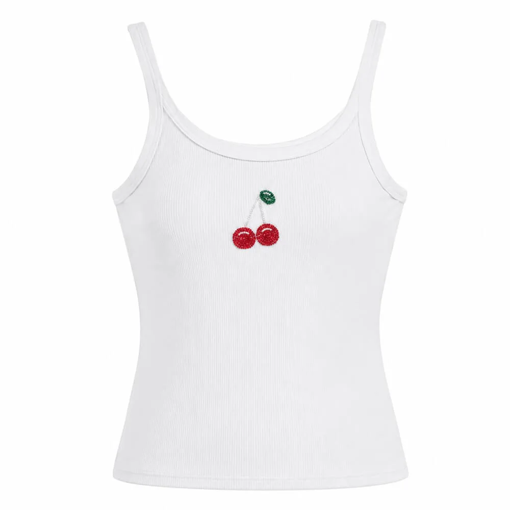 Cherry Beaded Patch Tank Top — view 1