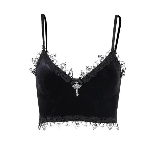 Velvet Grunge Crop Top — view 1