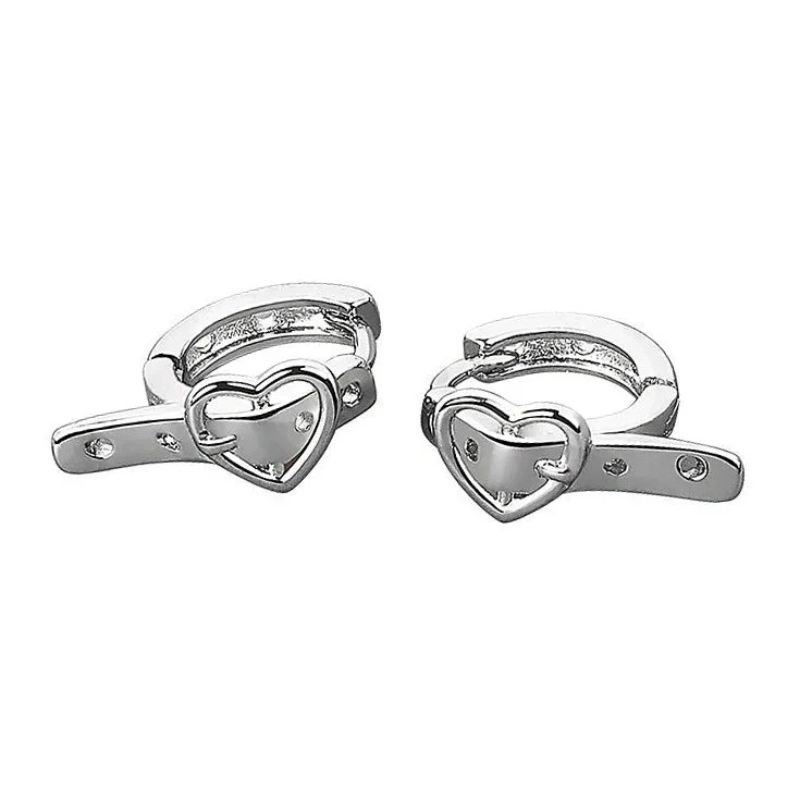 Heart Buckle Belt Earrings — view 1