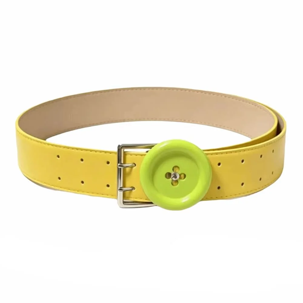 Indie Kid Lime Green Button Belt — view 1
