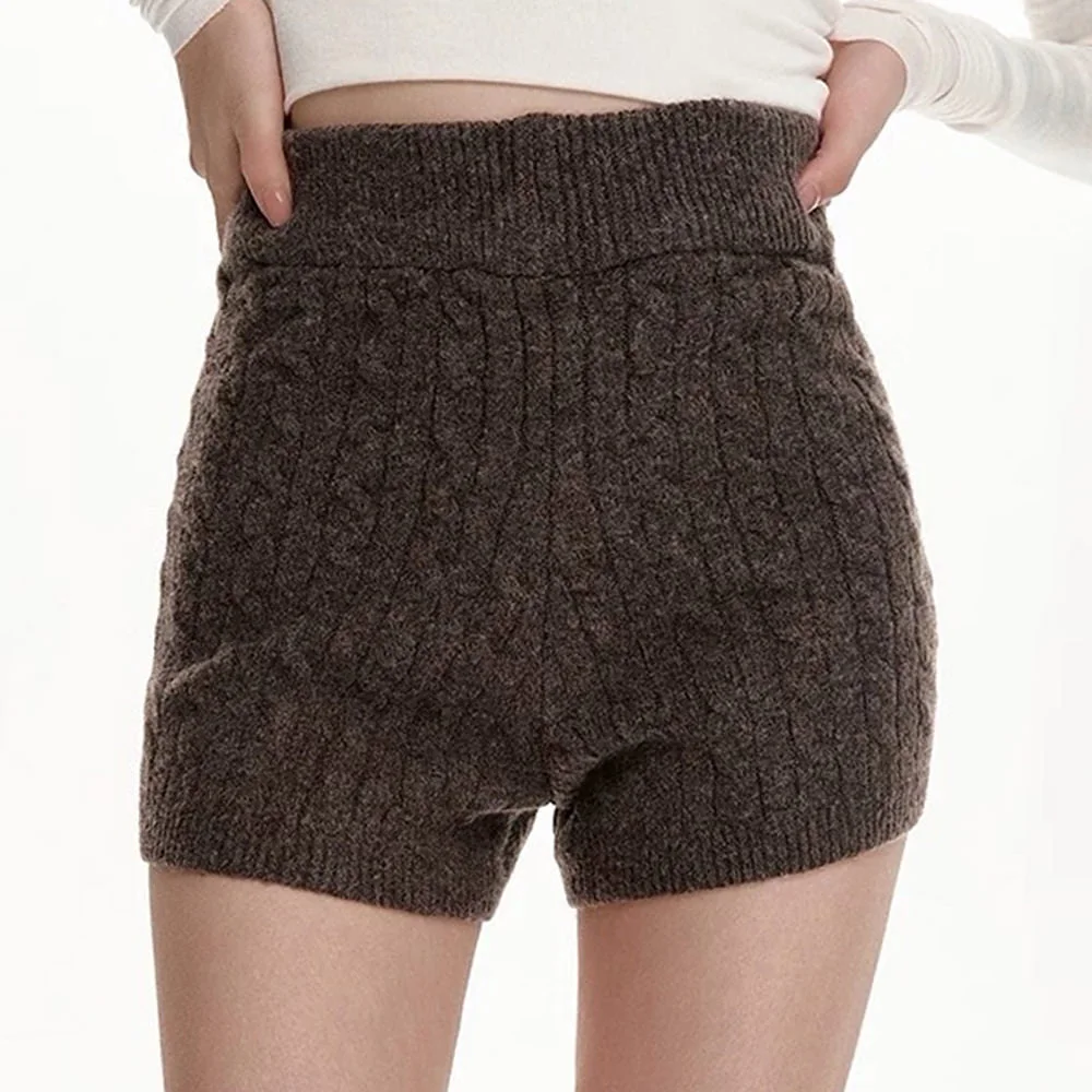 Cozy Days Cable Knitted Shorts — view 1