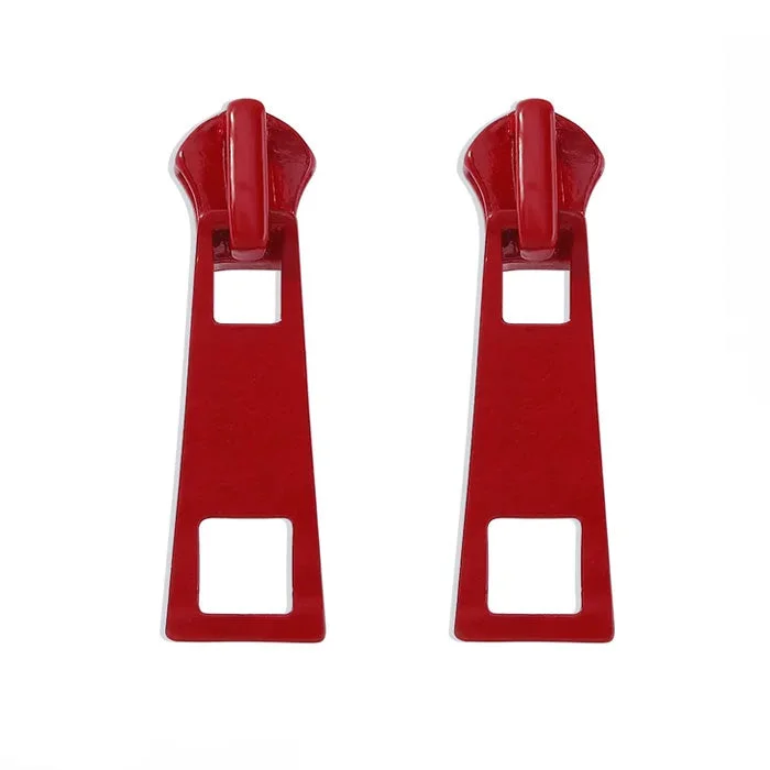 Aesthetic Zipper Stud Earrings — view 1