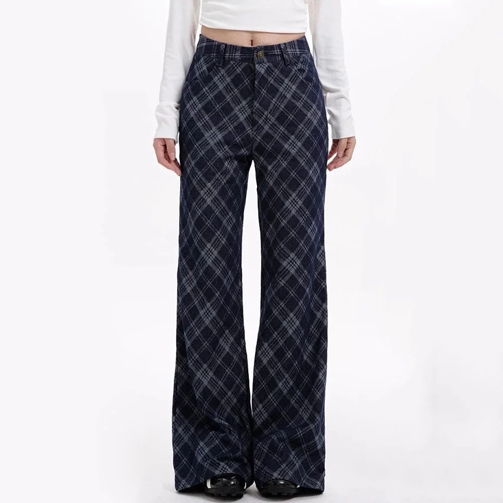 Skippin' School Blue Plaid Pants — view 1