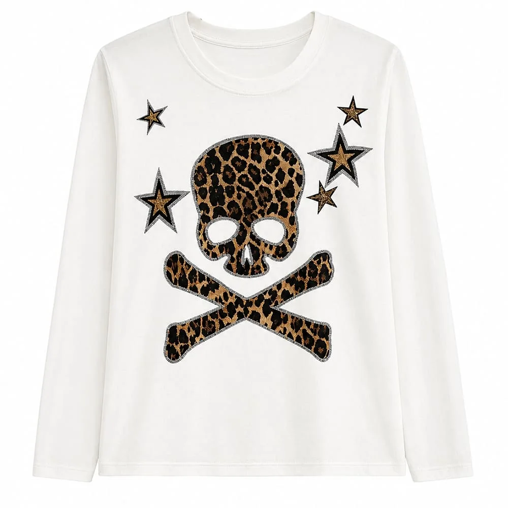 2007 Era Leopard Skull Long Sleeve Top — view 1