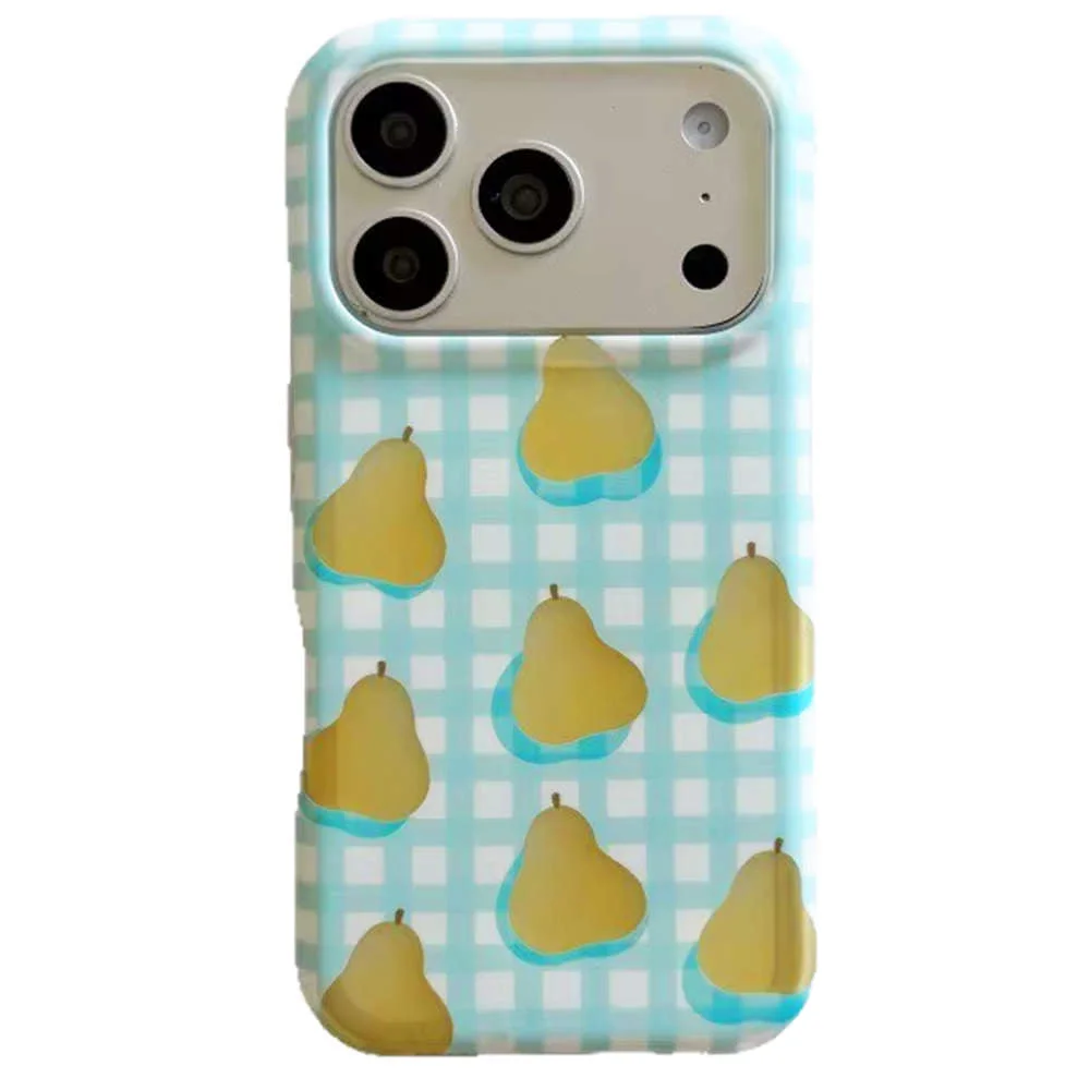 Pear Checkered iPhone Case — view 1