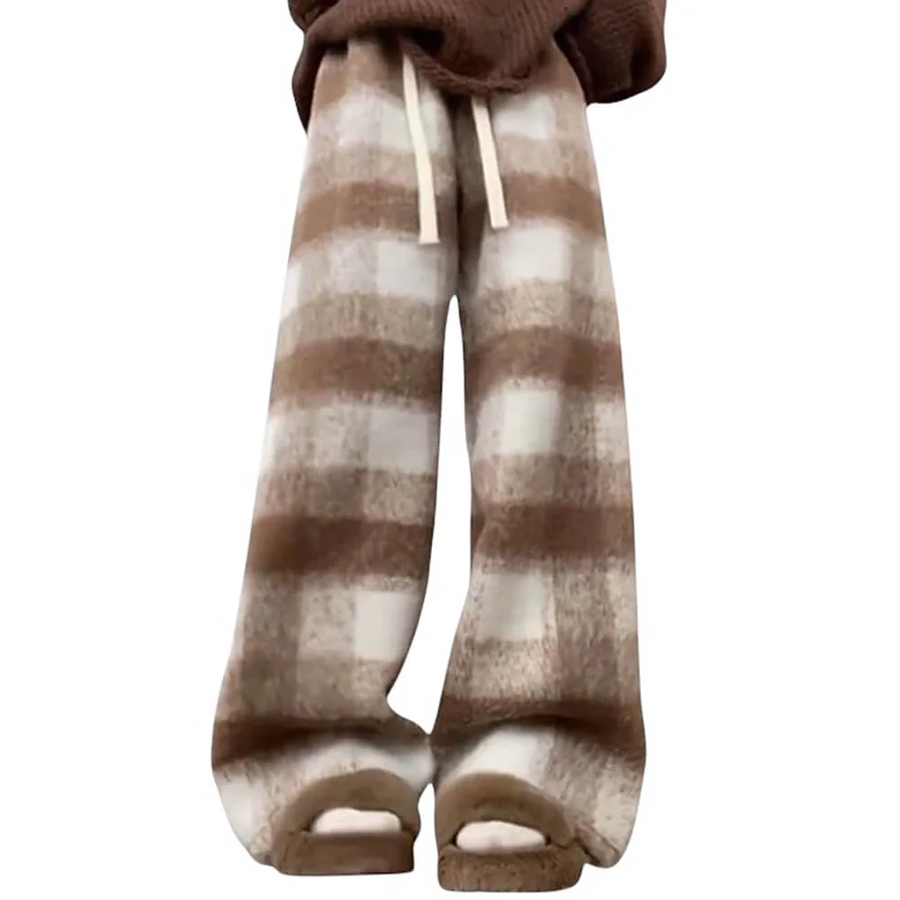 Fall Feels Cozy Plaid Trousers — view 1