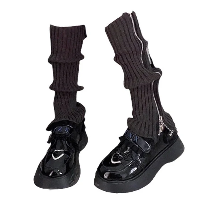 Grunge Zip Up Leg Warmers — view 1