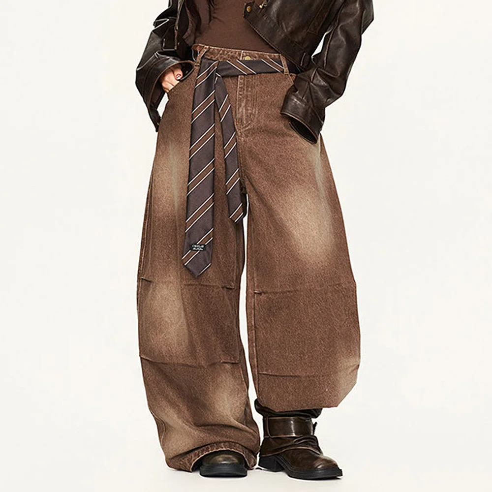 Dirty Business Washed Baggy Wide Leg Jeans — view 1